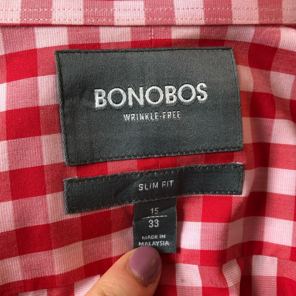 Bonobos slim fit wrinkle free checked dress shirt - Picture 3 of 4